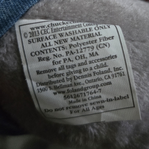 Chuck E Cheese Plush Large Stuffed Animal Toy 32" 2013 - Picture 7 of 9